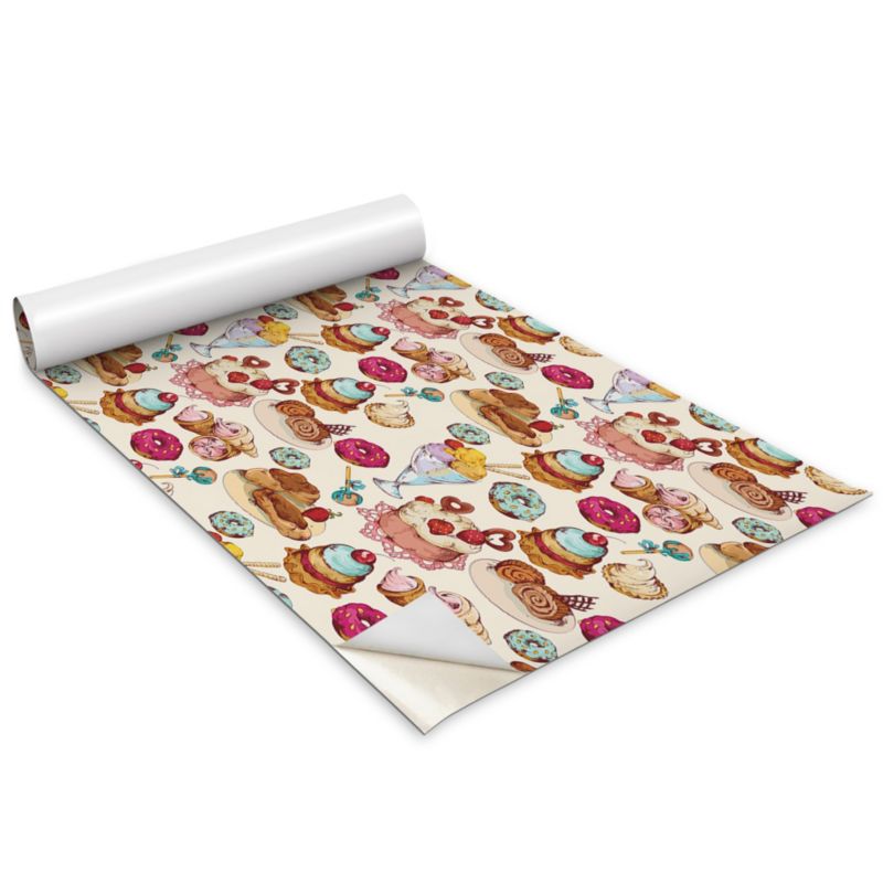 Okleina Na Szafki Kuchenne Wallfluent 100x50 cm Kolorowe słodkości Okleina Do Mebli DIY 1 rol.