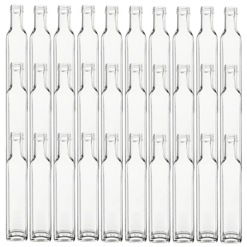 Butelki szklane MODO24 250 ml maraska kwadratowa na soki i oliwę fi 31 bez nakrętek 30 szt.