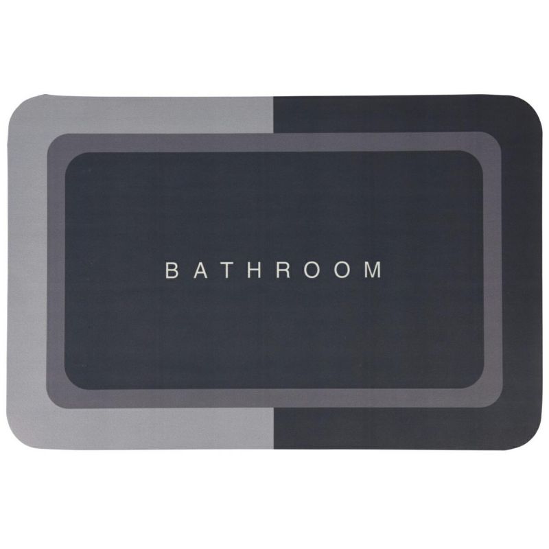 Dywanik łazienkowy antypoślizgowy Bathroom Solutions czarny prostokątny 40x60 cm 1 szt.