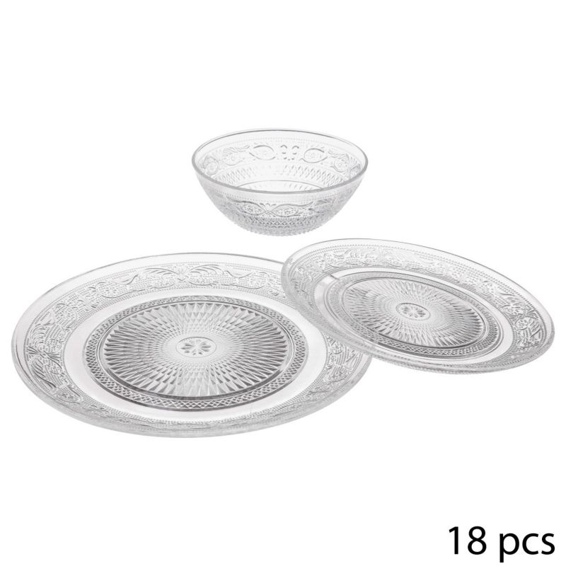 Serwis obiadowy Renaissance 18el Secret de Gourmet szklany 24,5 cm 1 kpl.