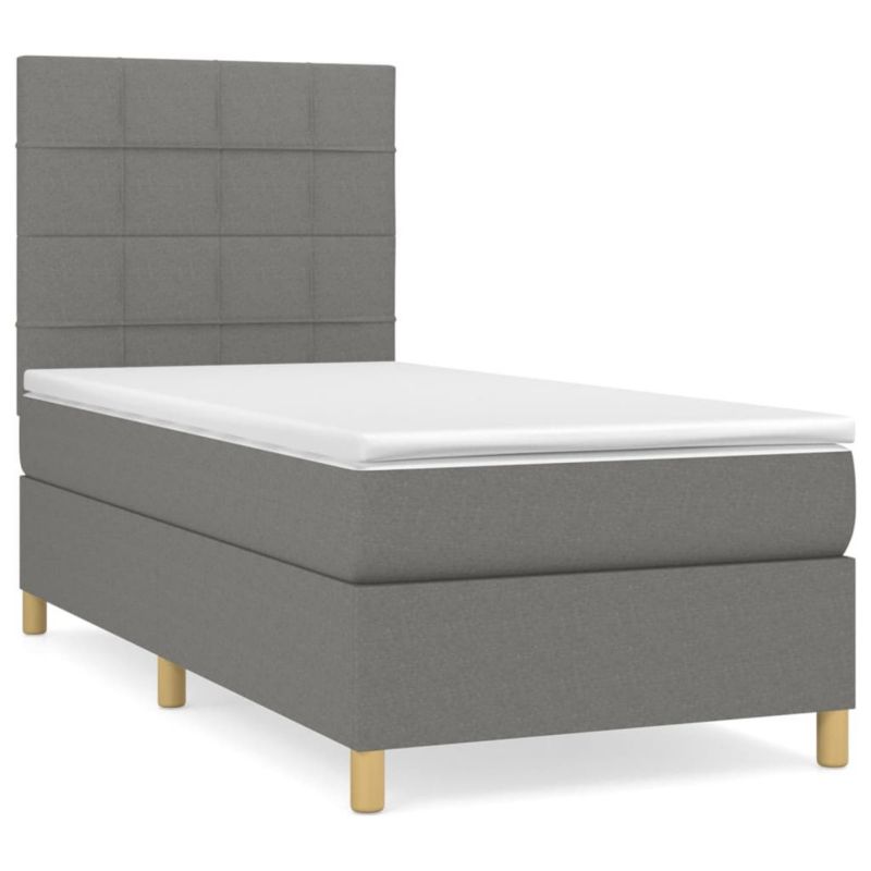 Łóżko kontynentalne WaszeMeble 80x200 cm ciemnoszara WM-3142290 1 szt.