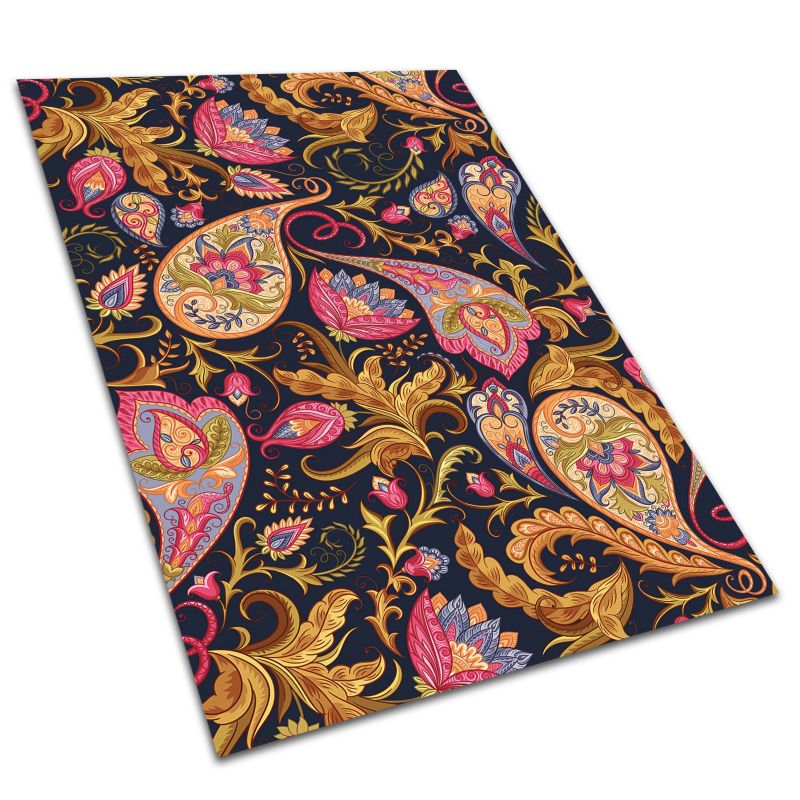 Winylowy Dywan Tarasowy Tulup 150x225 cm Balkon Ogród Patio Kolorowy Paisley 1 szt.
