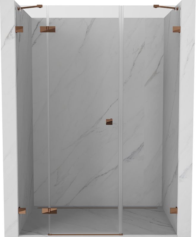 Drzwi prysznicowe Mexen Lunar różowe złoto 150x200 cm 1 szt.