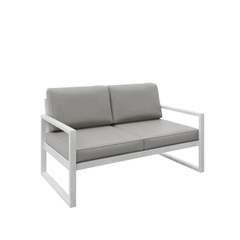Sofa ogrodowa Bettso Alicante dwuosobowa na białych nogach beżowy 1szt.