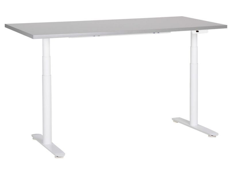 Biurko regulowane elektrycznie Destinas Szary/ biały 160 cm 72 cm 1 szt.