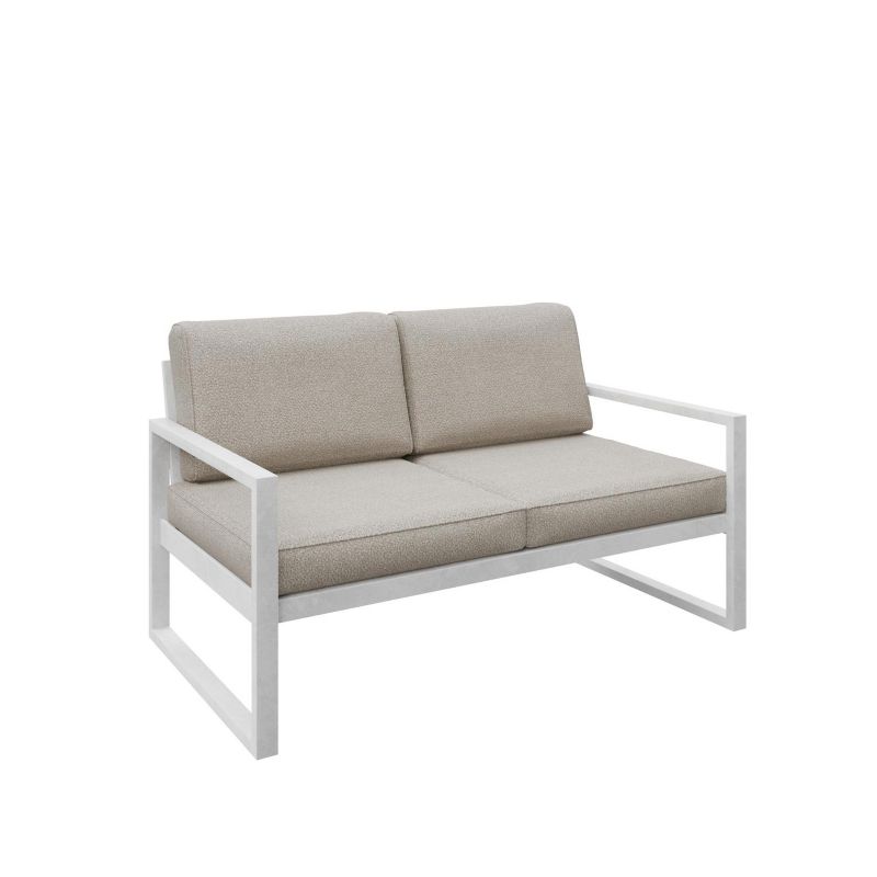 Sofa ogrodowa Bettso Alicante dwuosobowa na białych nogach kremowy 1szt.
