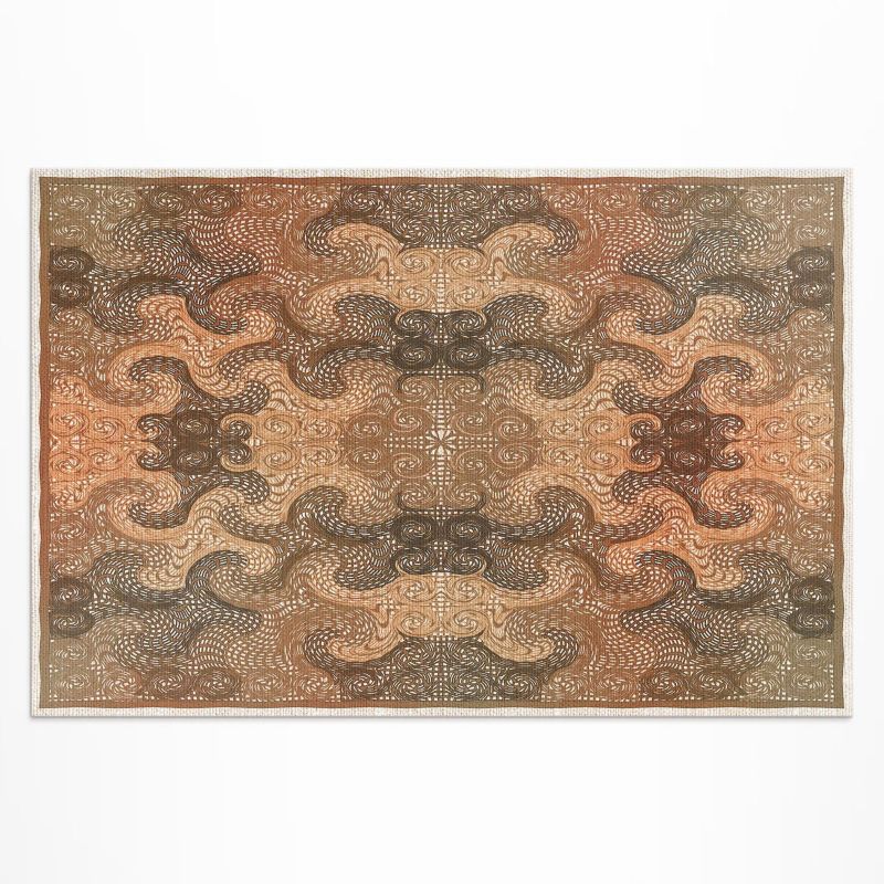 Winylowy Chodnik Zewnętrzny Wallfluent 80x120 cm Dekoracyjne zawijasy orientalny wzór 1 szt.