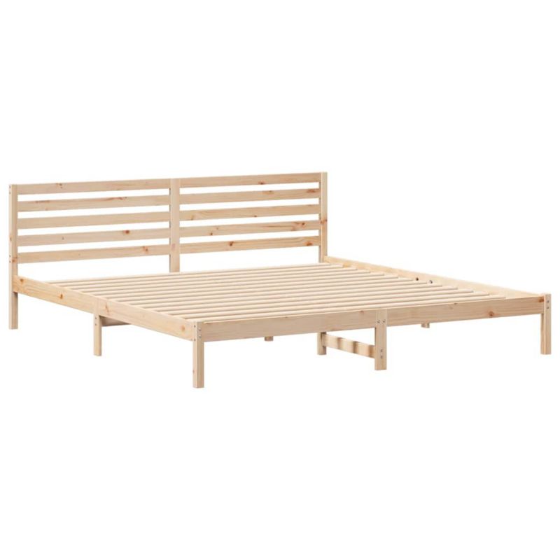 Łóżko drewniane WaszeMeble 200x220 cm brązowy WM-872341 1 szt.
