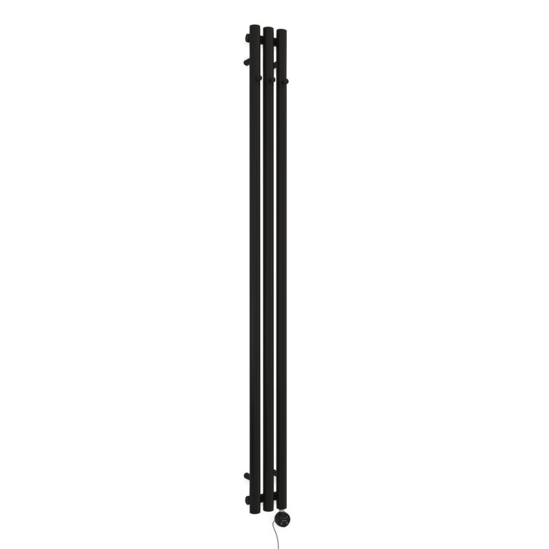 Grzejnik elektryczny Oltens Stang czarny mat 180x15 cm 400W z wieszakami 1 szt.