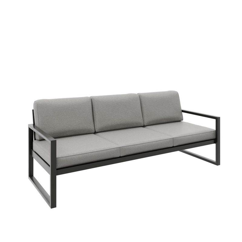 Sofa ogrodowa Bettso Alicante trzyosobowa na czarnych nogach beżowy 1szt.