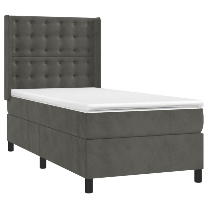 Łóżko kontynentalne WaszeMeble 80x200 cm ciemnoszary WM-3132886 1 szt.