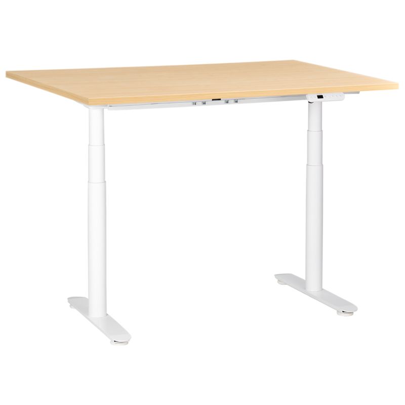 Biurko regulowane elektrycznie Destinas Jasny brąz/ biały 120 cm 72 cm 1 szt.