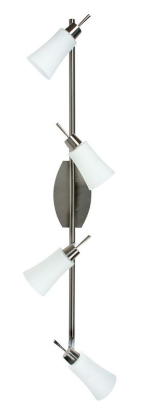 Lampa sufitowa wisząca Candellux Kroton nikiel-biała wym: 17 x 73 x 10 cm 4xG9 x 40W 1 szt.