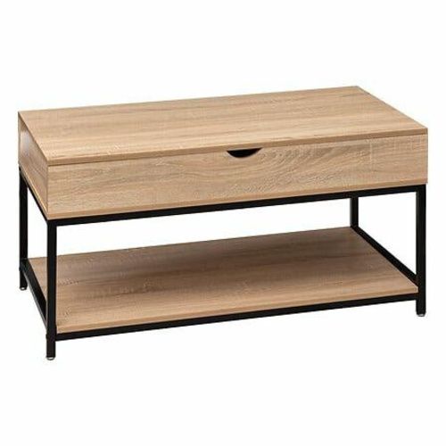 Stolik kawowy prostokątny rozkładany Aliaj 5FIVE SIMPLY SMART loftowy naturalny czarny 95x50 cm 1 szt.