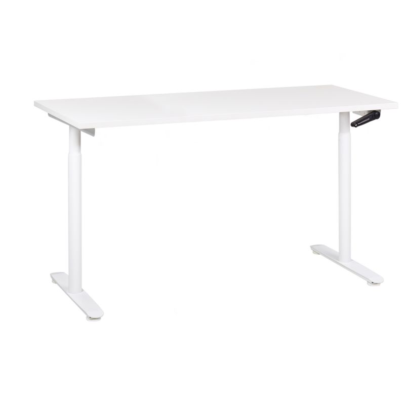 Biurko regulowane manualnie Destinas Biały 160 cm 72 cm 1 szt.
