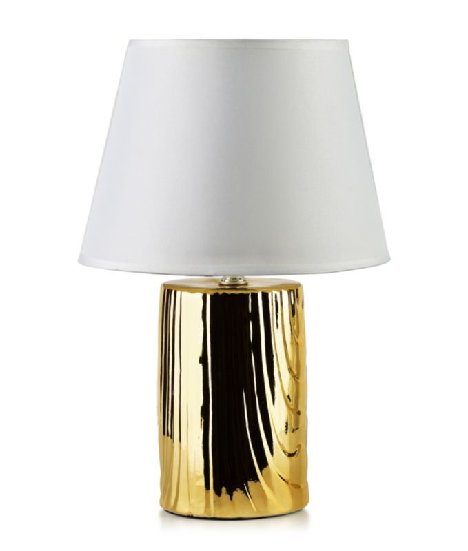Lampa stołowa ceramiczna MONDEX LETI 11x22x34,5 cm szara 1 szt.