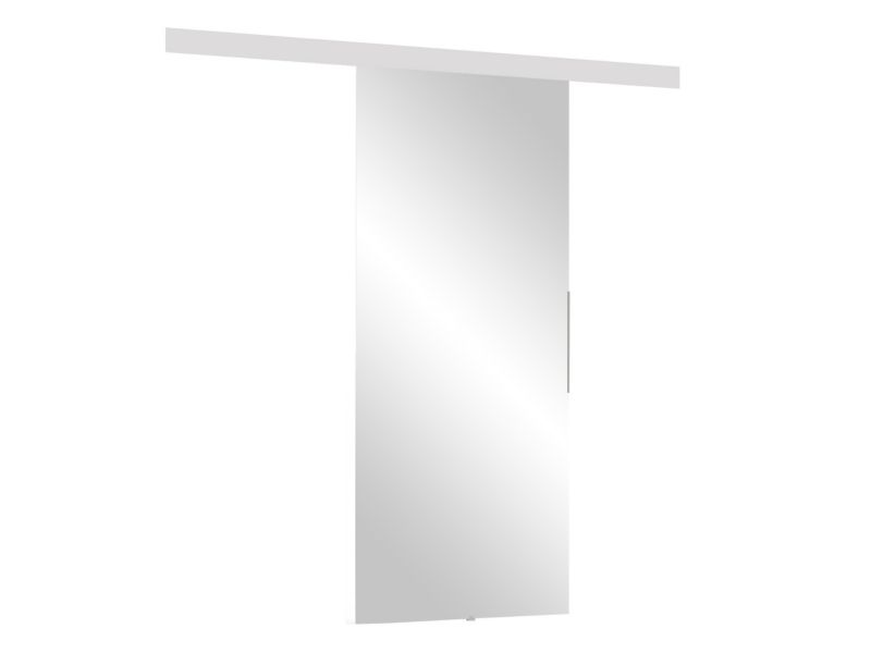 Drzwi przesuwne wewnętrzne MIRJAN 24 Mirror 80 + samodomykacz biały + lustro 1 kpl.