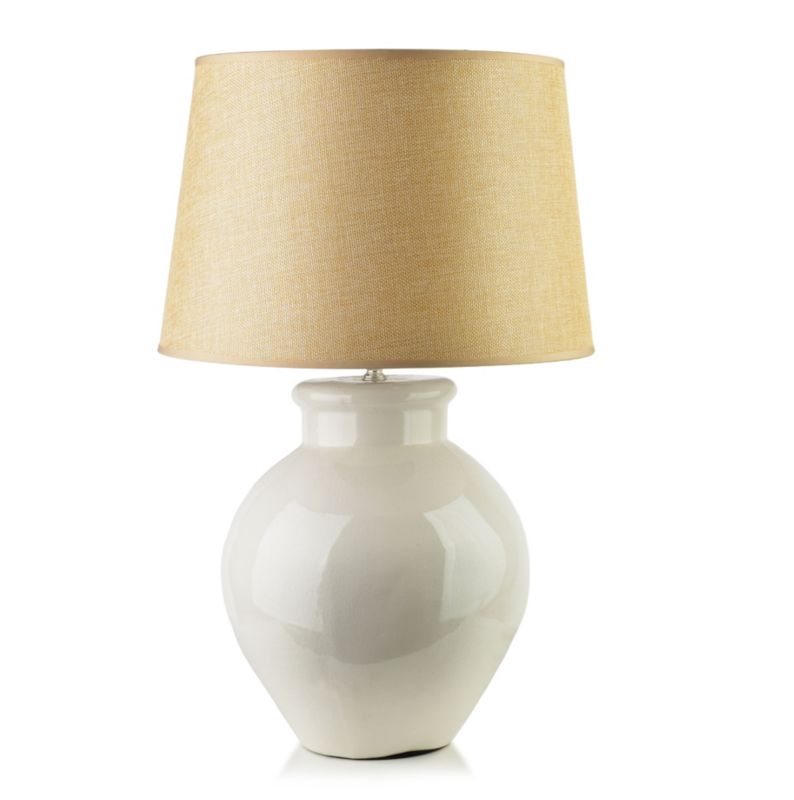 Lampa stołowa ceramiczna MONDEX LETI 28x36x56 cm szara 1 szt.