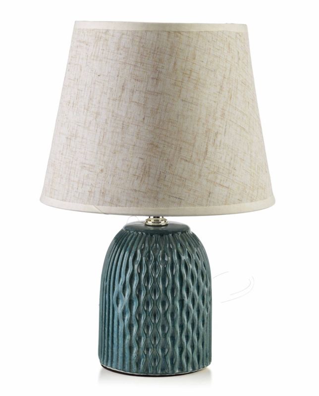 Lampa stołowa ceramiczna Mondex LETI 9,5x20x29 cm szara 1 szt