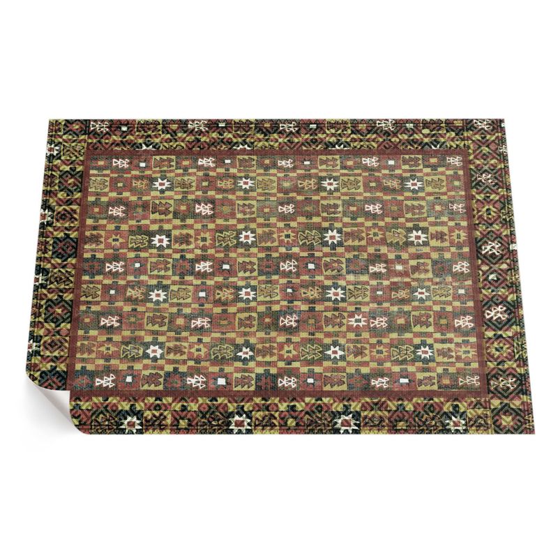 Zewnętrzny Dywan Winylowy ArtPrintCave 100x150 cm Vintage Etno kolorowa mozaika vintage 1 szt.