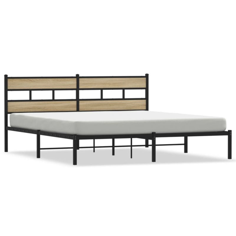 Łóżko metalowe WaszeMeble 180x200 cm dąb sonoma WM-4017106 1 szt.