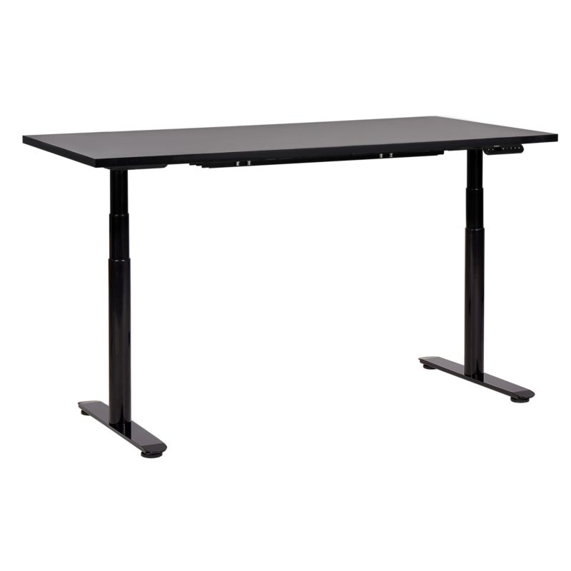 Biurko regulowane elektrycznie Destinas Czarny 160 cm 72 cm 1 szt.