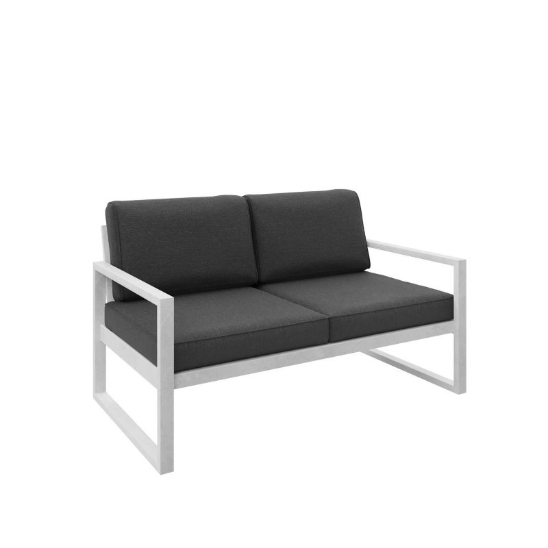 Sofa ogrodowa Bettso Alicante dwuosobowa na białych nogach grafit 1szt.