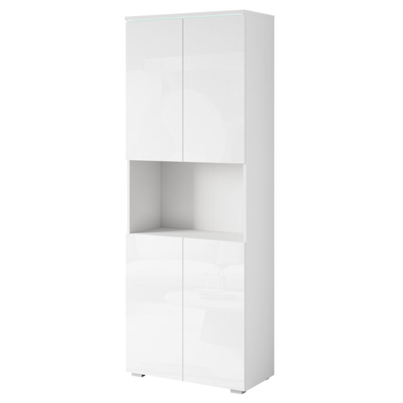 Szafka na dokumenty MINIO go for it VEVE OFFICE 70 z oświetleniem LED, biały/biały połysk 1 szt.