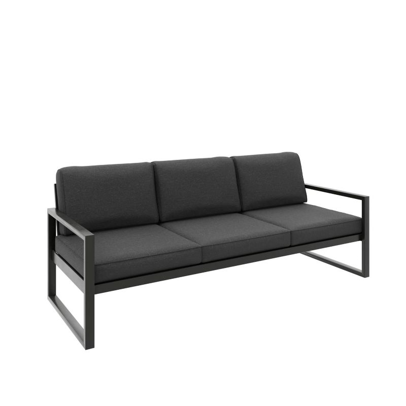 Sofa ogrodowa Bettso Alicante trzyosobowa na czarnych nogach grafit 1szt.