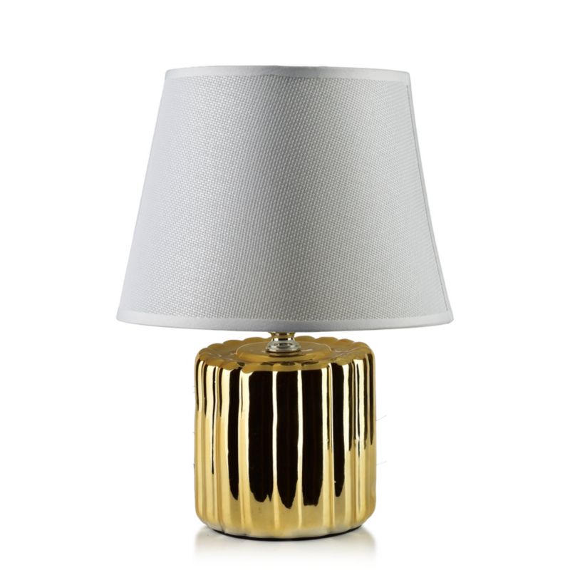 Lampa stołowa ceramiczna MONDEX LETI 11x20x28 cm szara 1 szt.