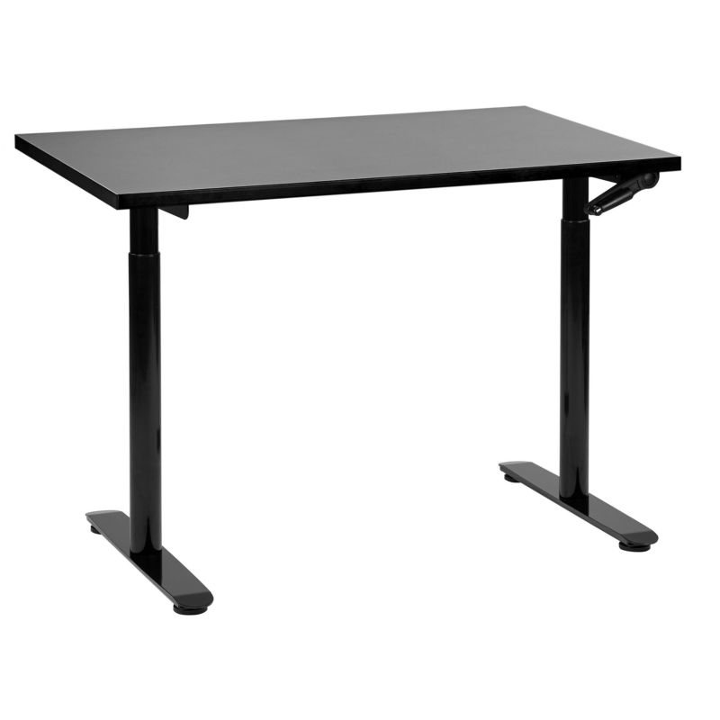 Biurko regulowane manualnie Destinas Czarny 120 cm 72 cm 1 szt.