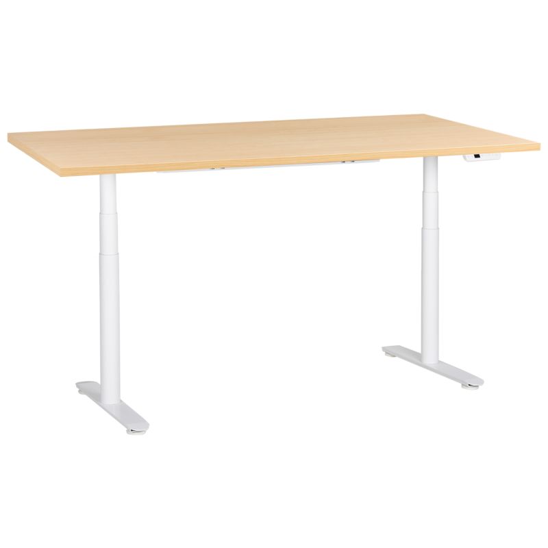 Biurko regulowane elektrycznie Destinas Jasny brąz/ biały 180 cm 72 cm 1 szt.