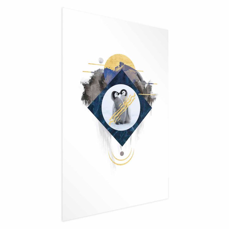 Plakat Artgeist Para pingwinów 60x90 cm bez ramy 1 szt