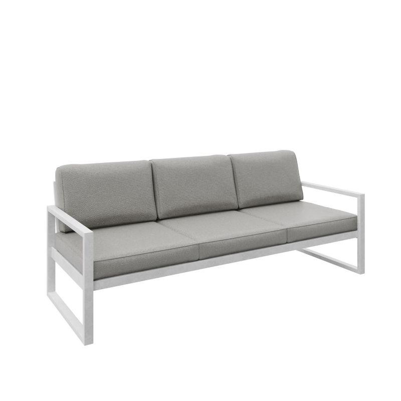 Sofa ogrodowa Bettso Alicante trzyosobowa na białych nogach beżowy 1szt.