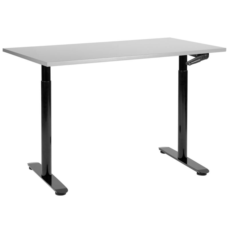 Biurko regulowane manualnie Destinas Szary/ czarny 120 cm 72 cm 1 szt.