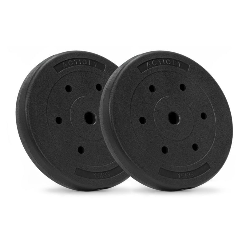 Obciążenie bitumiczne Actiget 15 kg talerz kompozytowy do sztangi 29 mm krążek do hantli 2 szt.