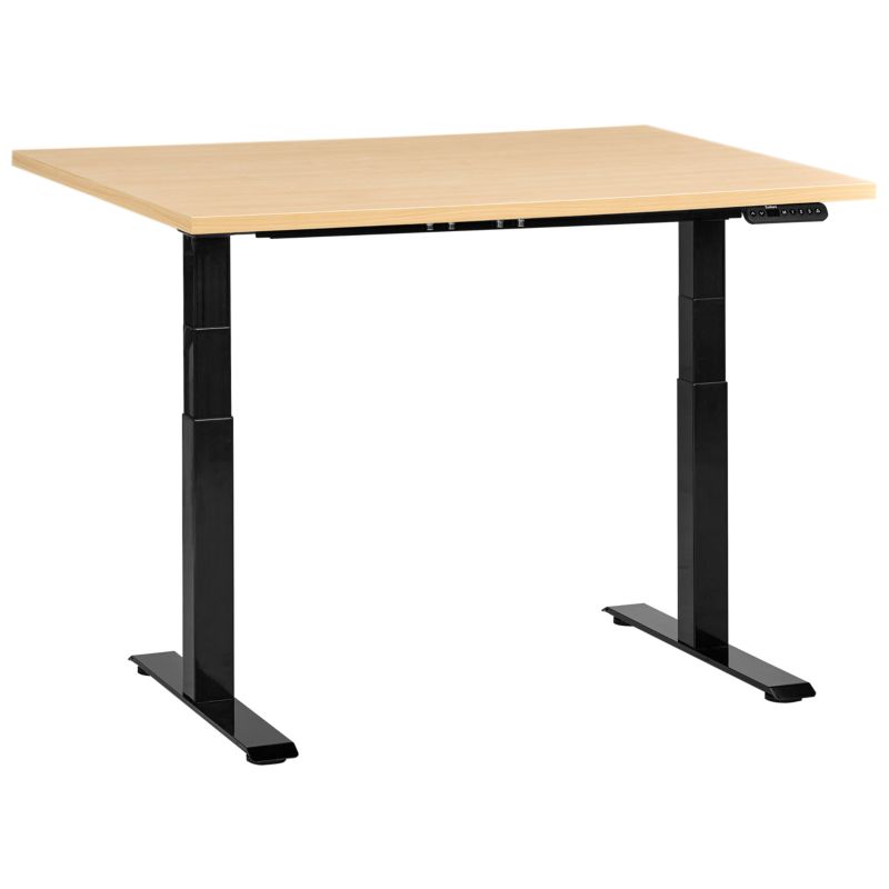 Biurko regulowane elektrycznie Destines Czarny/ jasny brąz 120 cm 72 cm 1 szt.