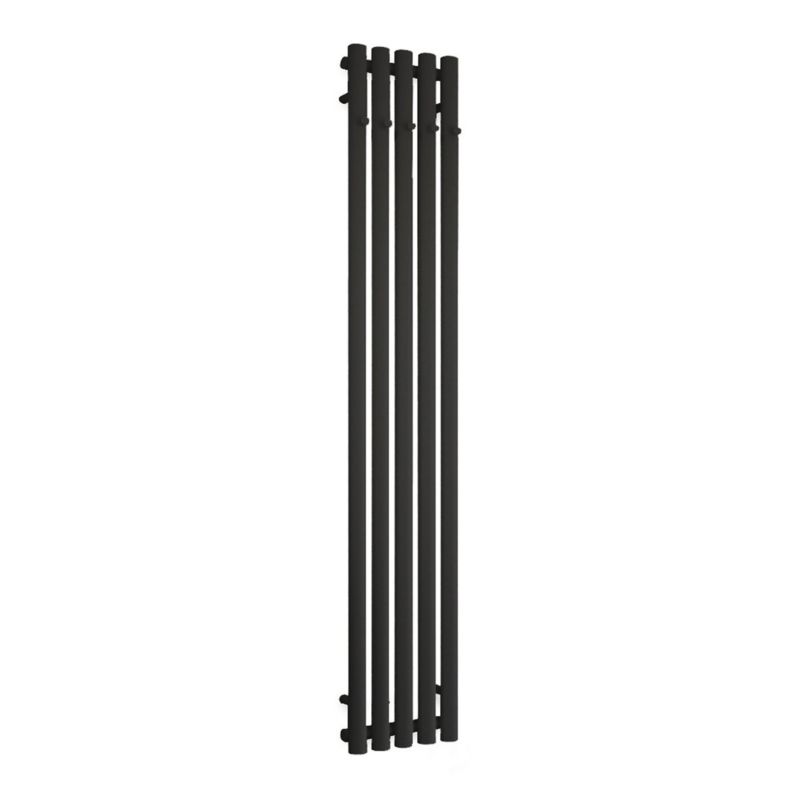 Grzejnik dekoracyjny Oltens Stang czarny mat 150x26 cm, 488W, podłączenie dolne, 1 szt.