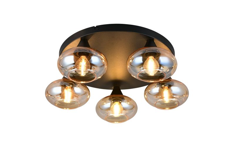 Lampa wisząca RL DIVINA miedziana 5xE14x10W IP20 wym:15x49x49cm - 1 szt.