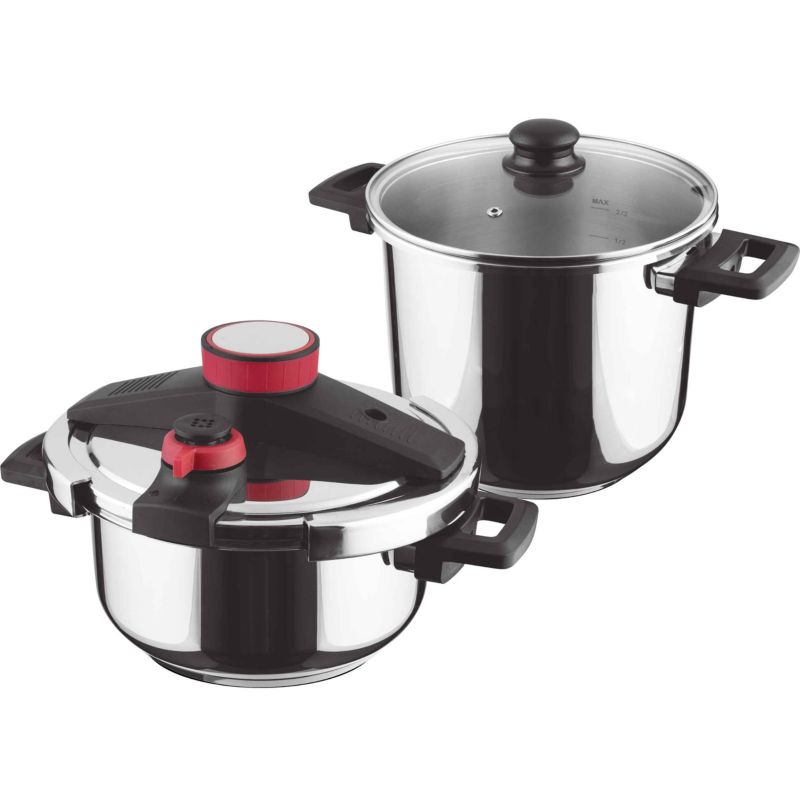 Garnki Lamart LT1230 4L + 7L Szybkowary Średnica 22cm Stal Nierdzewna 1szt