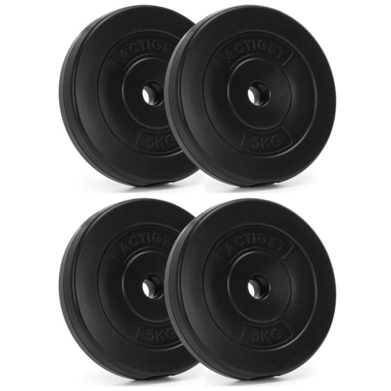 Obciążenia kompozytowe Actiget 5 kg talerze bitumiczne do sztangi 31 mm 4 szt.