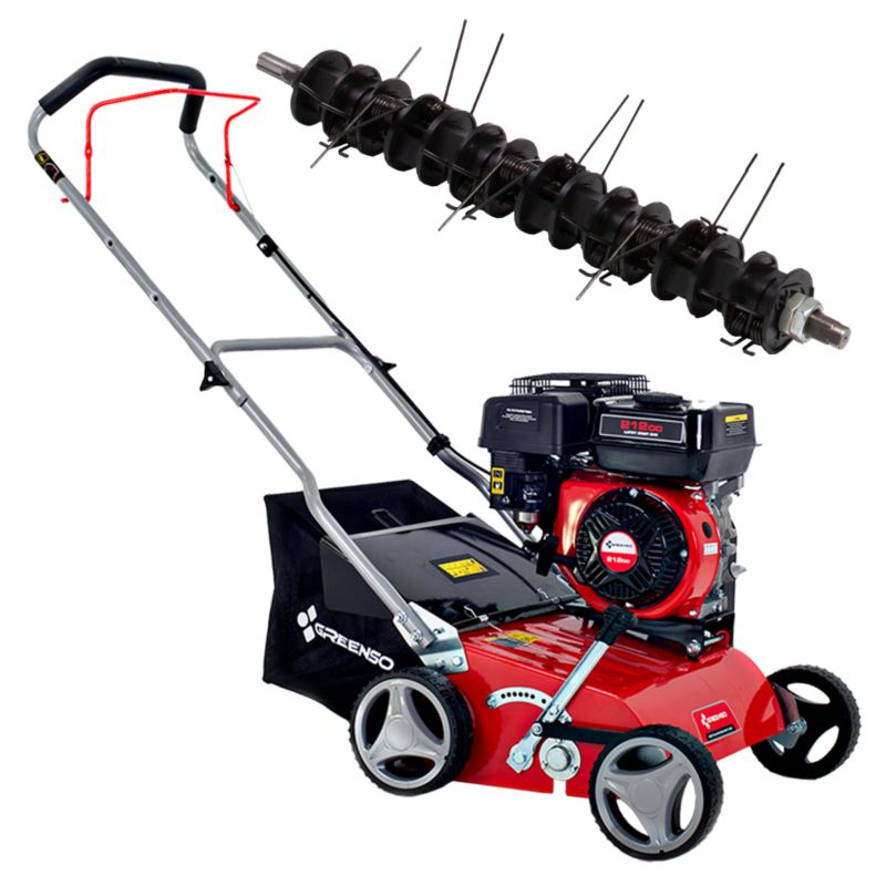 Wertykulator spalinowy Greenso DR40 aerator 2w1 szerokość 40 cm MOC 6 KM 1 szt.