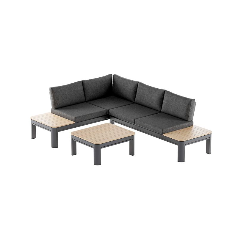 Narożnik ogrodowy aluminiowy BELLANTI Milano Bliss 4-osobowy Dark Grey 1 szt.