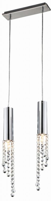 Lampa sufitowa Candellux Duero chromowana-przezroczysty wym: 100 x 31 x 5 cm 2xGU10 x 3W 1 szt.