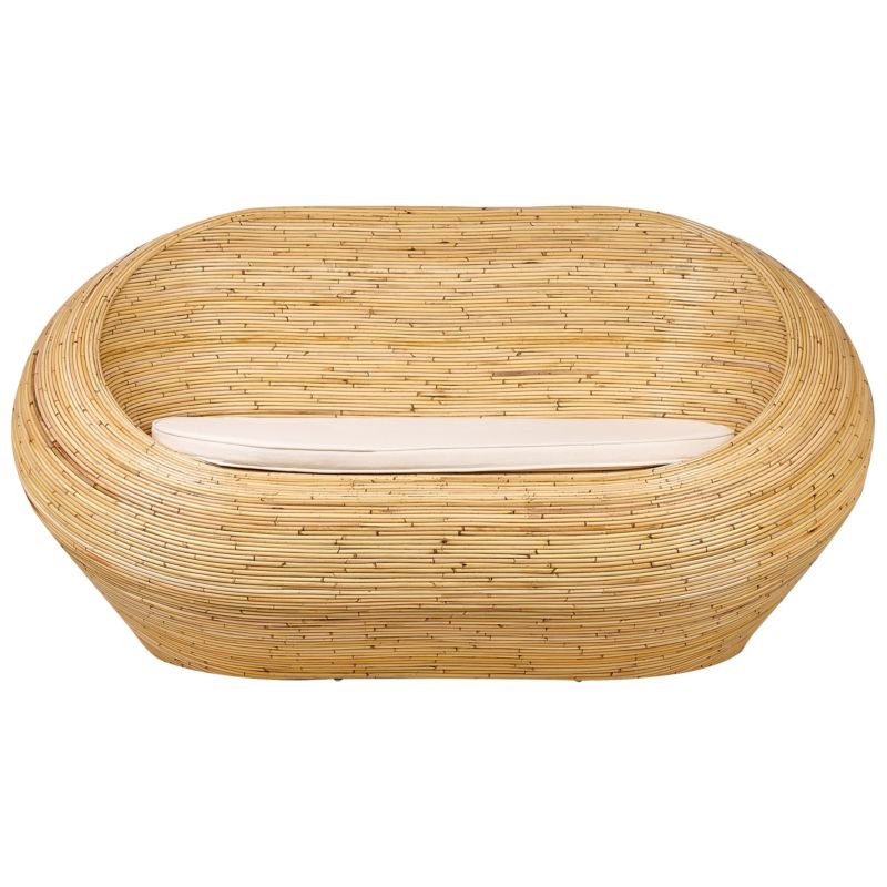 Sofa ogrodowa dla 2 osób Maiori Rattan Naturalny 1 szt.