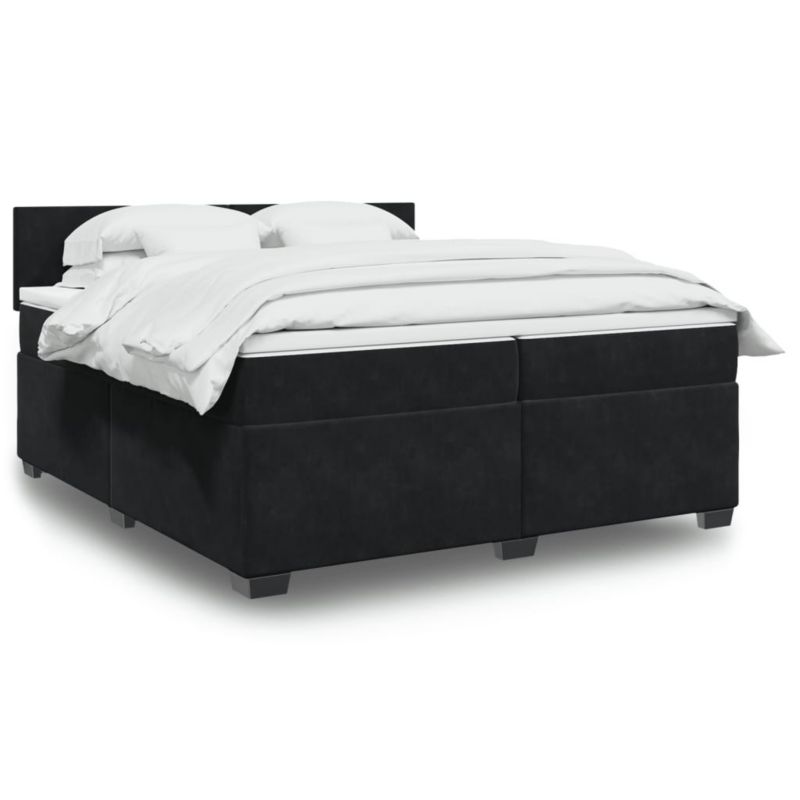 Łóżko kontynentalne WaszeMeble 200x200 cm czarne WM-3288698 1 szt.