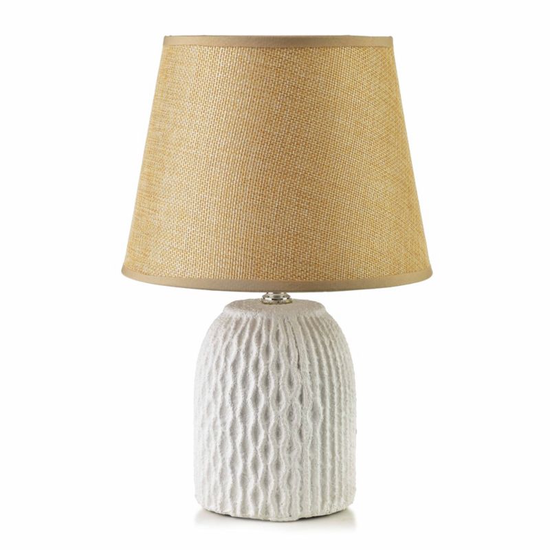 Lampa stołowa ceramiczna Mondex LETI 10,5x20x28,5cm szara 1szt
