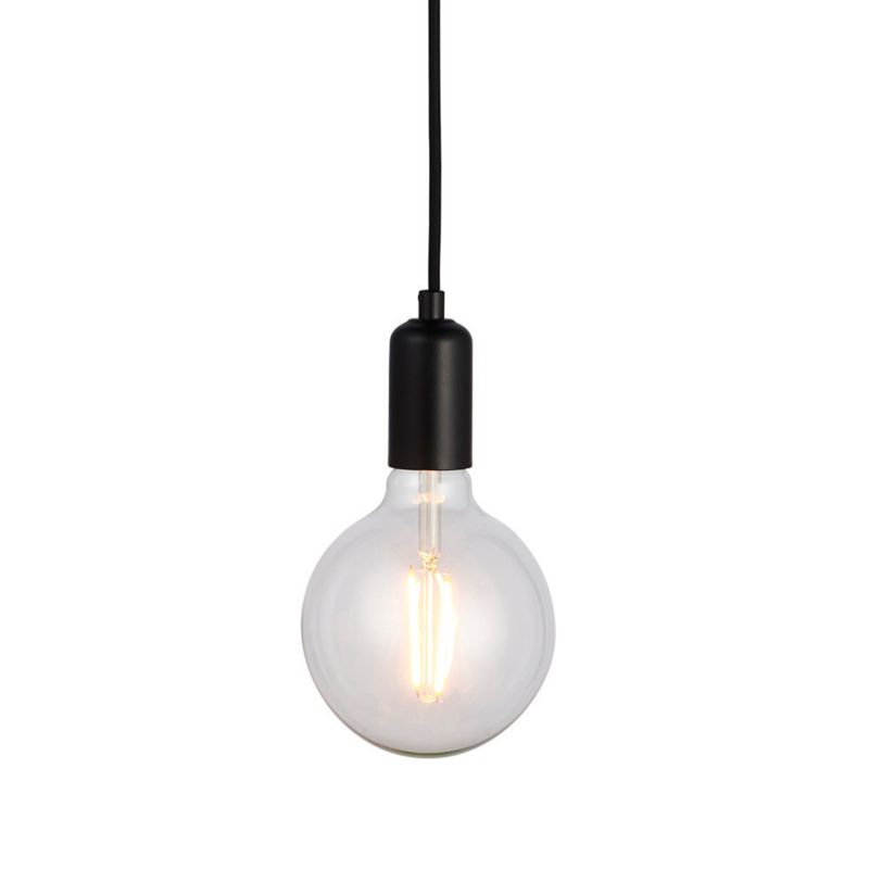 Lampa sufitowa pojedyncza Endon STUDIO czarna matowa 1xE27x40W IP20 - 1 szt