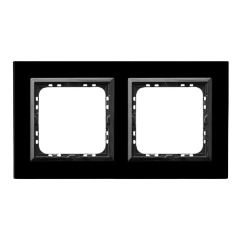 Ramka Podwójna Ospel Sonata Czarne Szkło 4Mm R-2Rgc/32/25 Prestige 1szt.