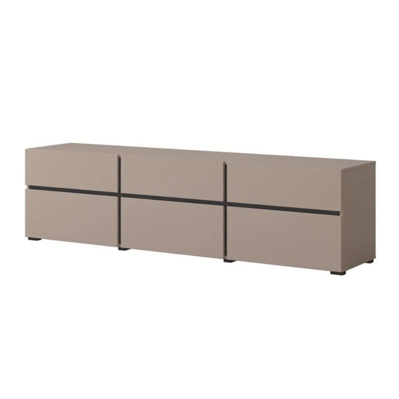 Szafka RTV Helvetia CROSS 3K3S 180cm congo/czarna 1 szt.